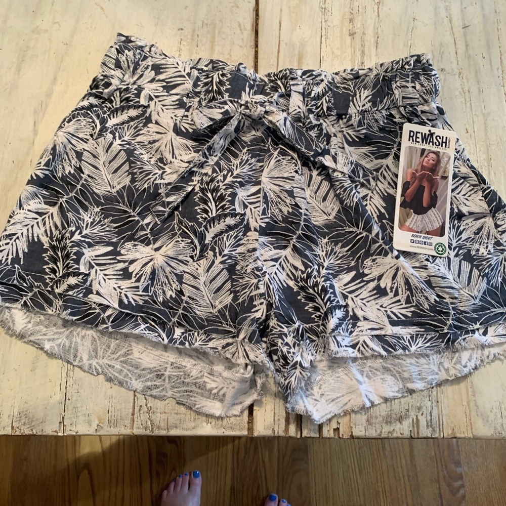 REWASH Blue/White Summer Print Small NWT